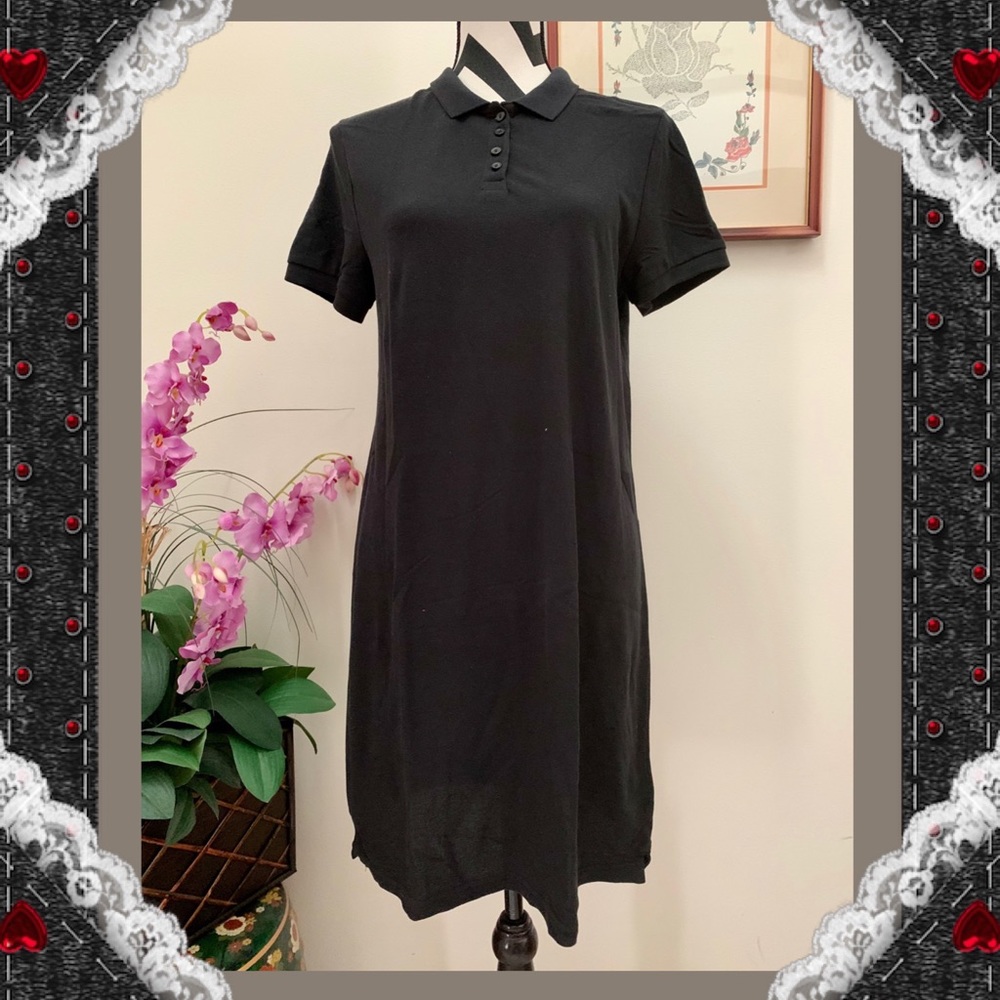 H&M Basic Polo Shirt Black Dress